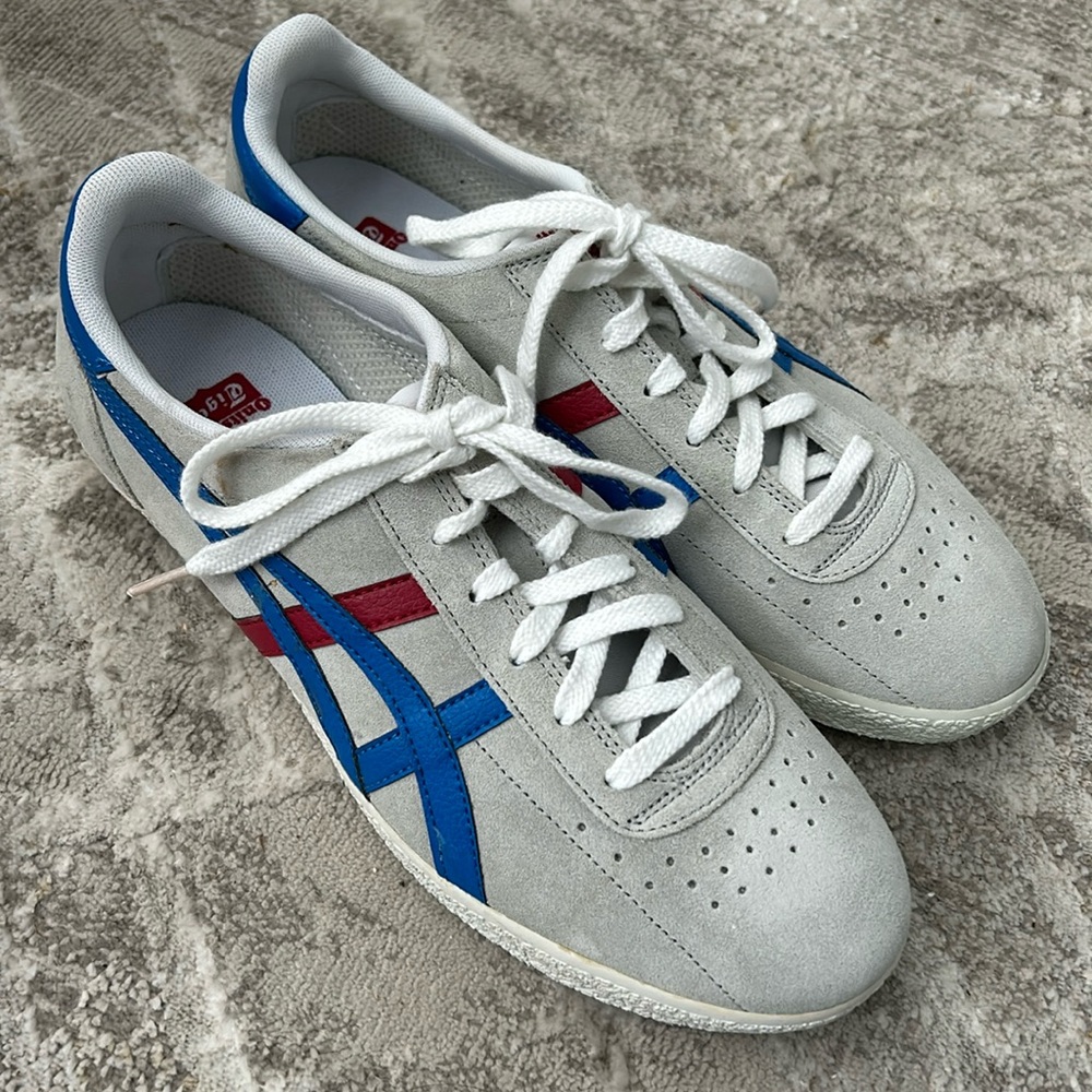 Onitsuka Tiger by Asics Gray, Blue, and Red Sneakers
